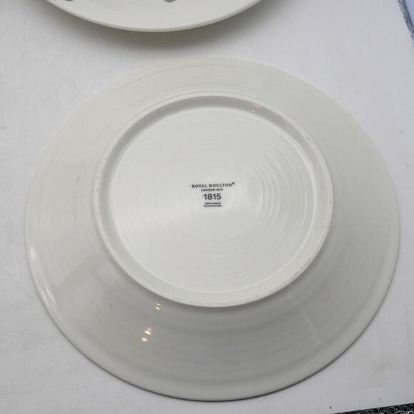NEW Royal Doulton Pacific Stone 9" Assorted Salad Plates Gray White - Picture 10 of 11